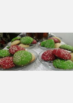 عکسی از دستور کلوچه کنجدی دلبر 🥰 بافتی نرم ترد