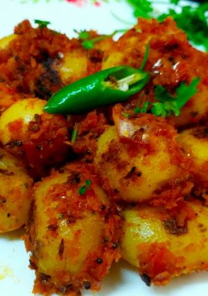 A picture of Spicy Baby potatoes.