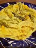 Rajas Poblanas with Chicken and Creamy Curry Sauce