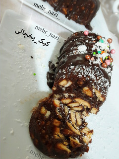 عکسی از دستور کیک یخچالی