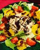 Ensalada navideña de pollo escabechado