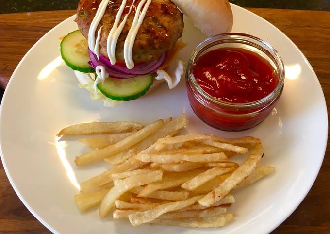 Recipe of Quick Burger and Fries