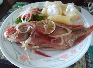 Una foto de Mojarra al horno