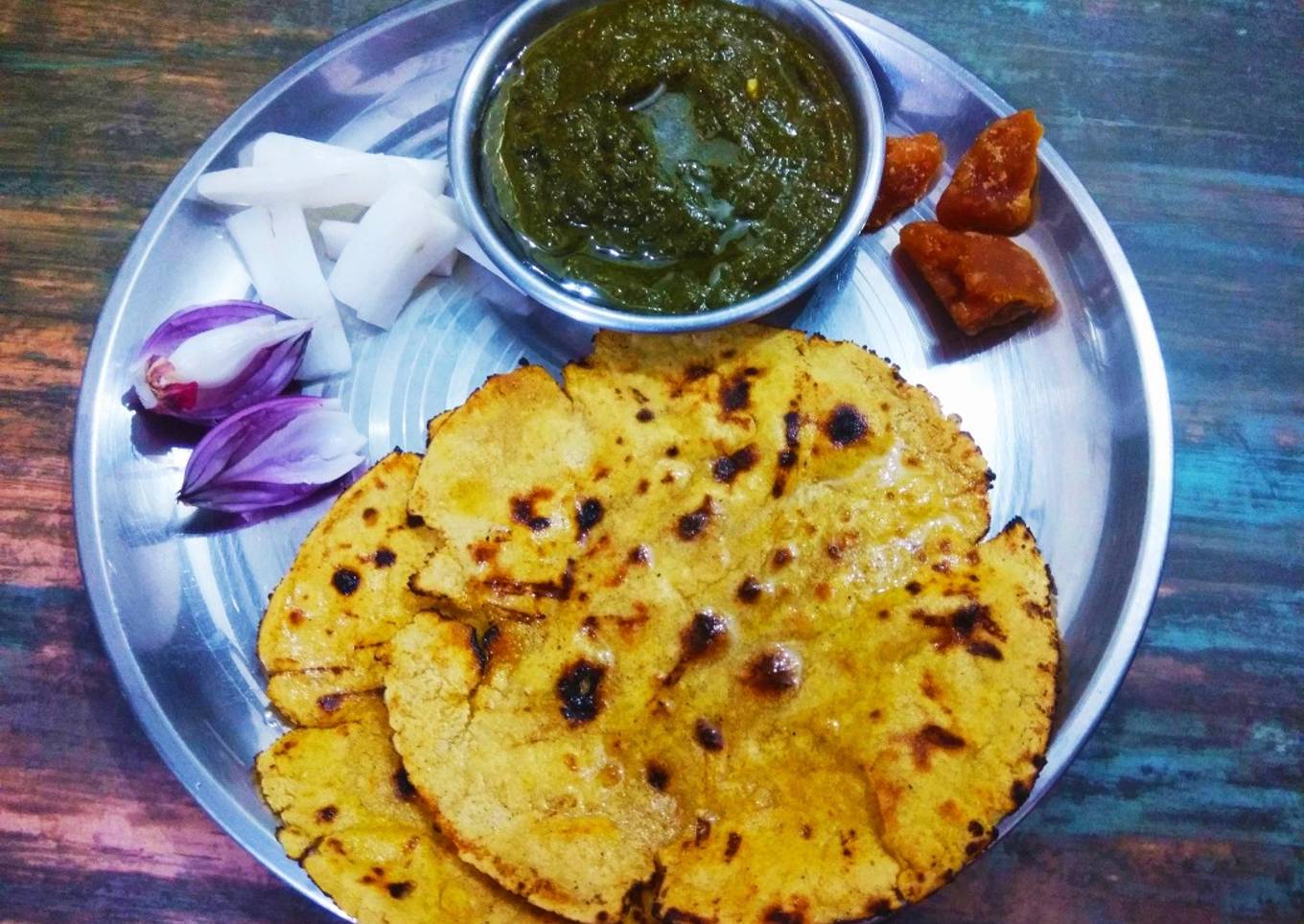 Saag,makka ki roti