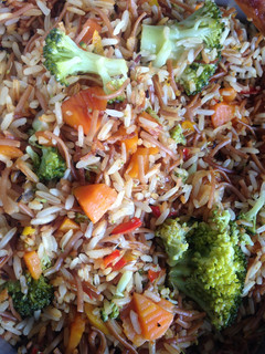 A picture of Rice with Vegetables.