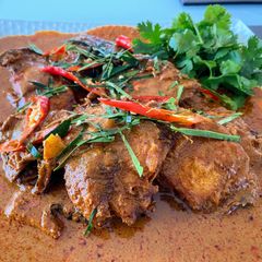 A picture of Dried Red Curry Fish.