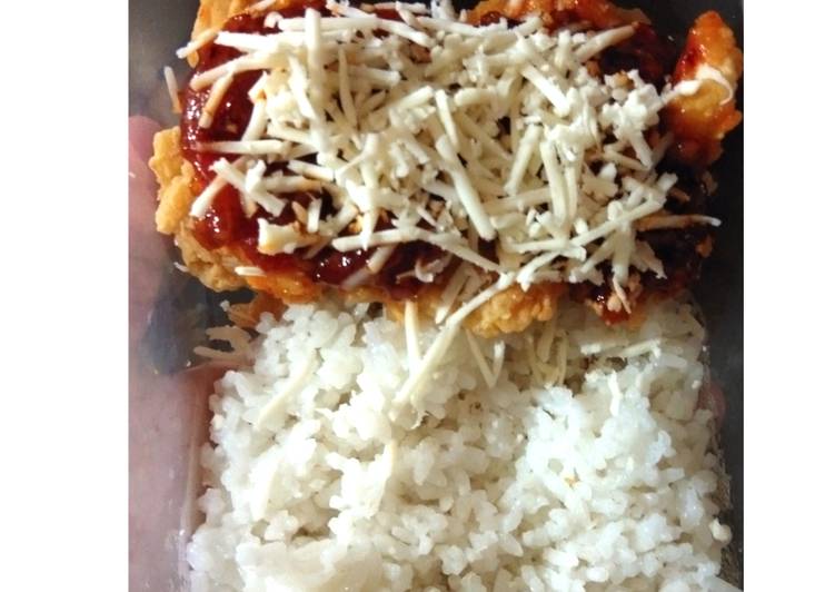 Simple Way to Prepare Homemade Ayam goreng richisse saos BBQ keju.. #bikinramadanberkesan
