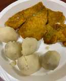 Papas hervidas y filete d tilapia
