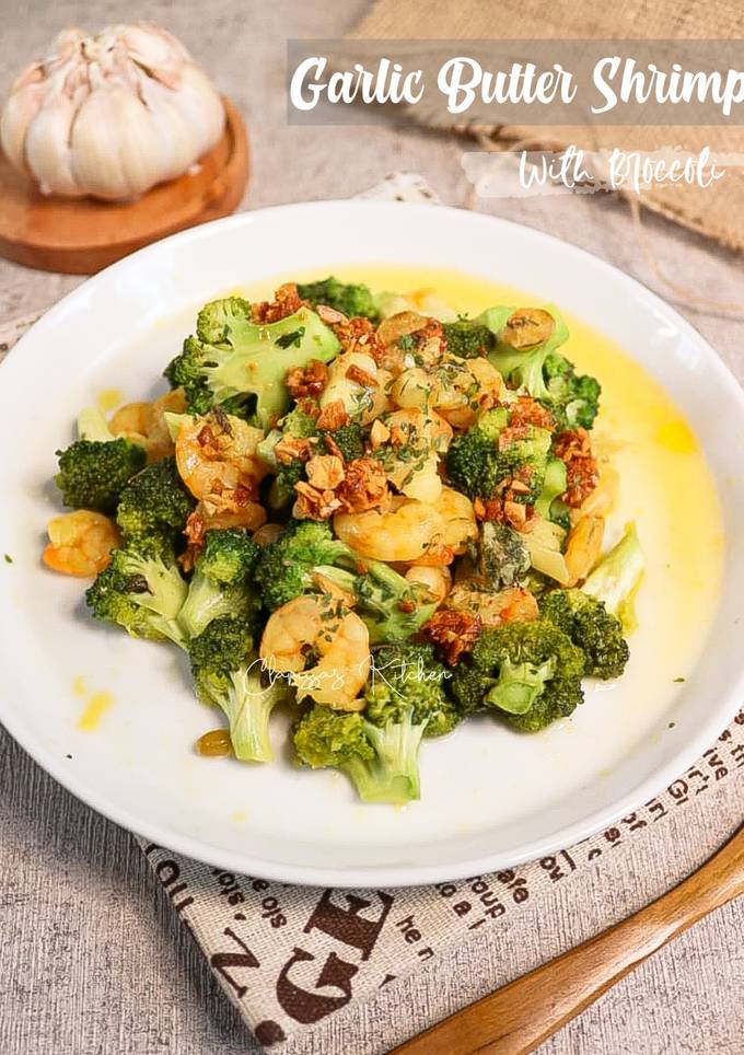 Resep Garlic Butter Shrimp with Broccoli oleh Clarissa's Kitchen - Cookpad