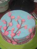 Fondant sakura cake
