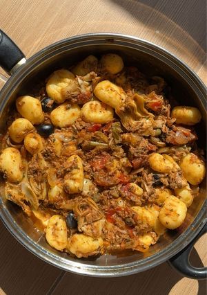 Gnocchi Vörös Pesztós Tonhalszósszal 🐟🥟 (Gluténmentes, tejmentes) recept fotója