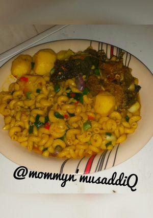 A picture of Macaroni with Irish and cat fish by s@lma ful@rny.