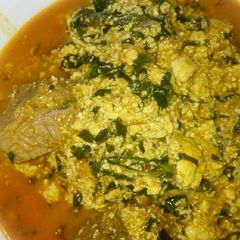 Egusi soup A picture of Egusi soup.
