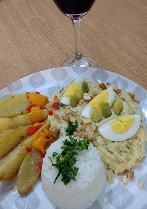 Una foto de Ají de gallina