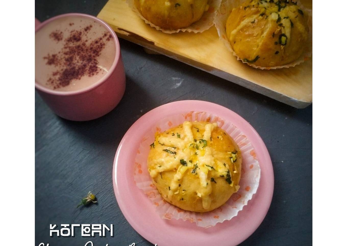 Korean Cheesy Garlic Bread (Tanpa cream cheese dan ulen)