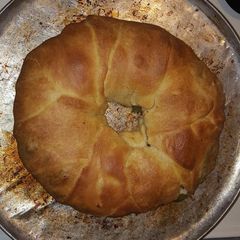 A picture of Philly cheesesteak crescent roll.