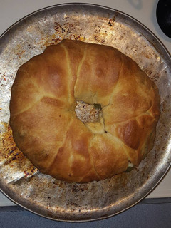 A picture of Philly cheesesteak crescent roll.