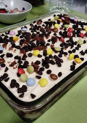 Una foto de Tarta de Baileys cuadrada en Thermomix de la Juani de Ana Sevilla