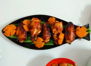 Hình của món CÁNH GÀ SỐT TERIYAKI (NỒI CHIÊN KHÔNG DẦU).
