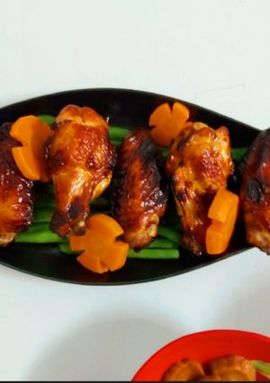 Hình của món CÁNH GÀ SỐT TERIYAKI (NỒI CHIÊN KHÔNG DẦU).