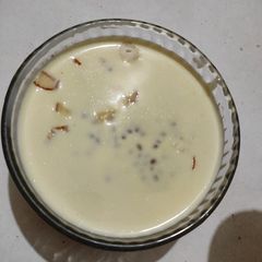 Chamsur Dana (garden cress seeds) Kheer A picture of Chamsur Dana (garden cress seeds) Kheer.