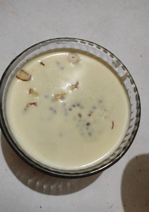 A picture of Chamsur Dana (garden cress seeds) Kheer.