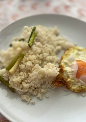 Foto principal de Arroz blanco con ajos tiernos - Receta de batch cooking