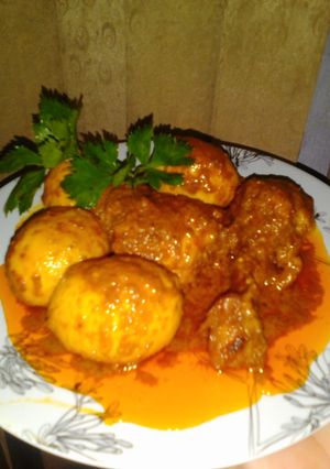 Foto resep Rendang daging ayam dan telor