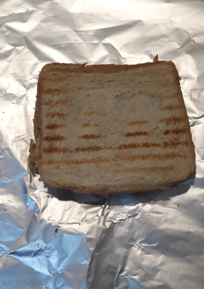 Una foto de Sándwich de requesón con chocolate negro