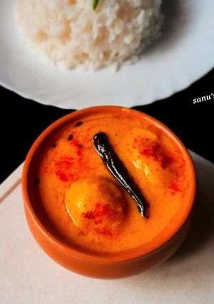 A picture of Jain Kadhi (without onion garlic dinner recipe).