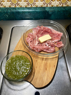 Una foto de Cerdo el salsa verde