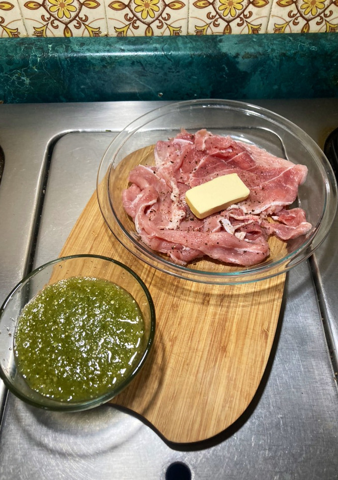 Una foto de Cerdo el salsa verde
