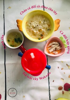 Hình của món Cháo cá đối cho bé ăn dặm.