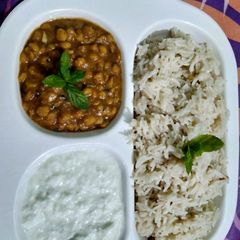 A picture of Dal chawal 😃.