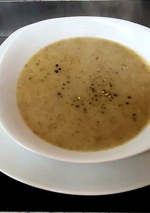 A picture of My Leek & Potato Soup With Mushroom 🥰.