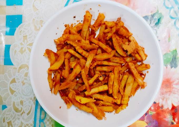 Potato French Fries Without Oil