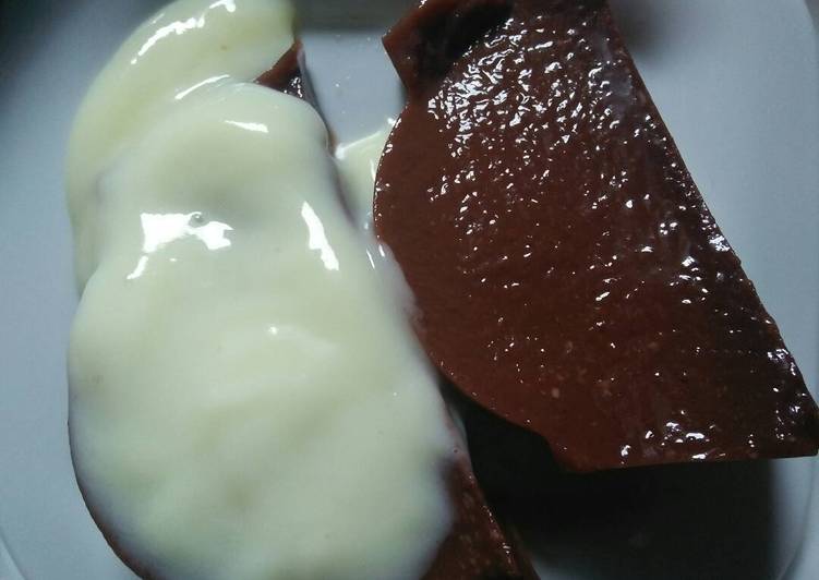 Resep Puding coklat rasa es creem Magnum Anti Gagal