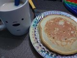 Hot cakes de frío con te manzanilla 😋🤤🥣🥞🥛