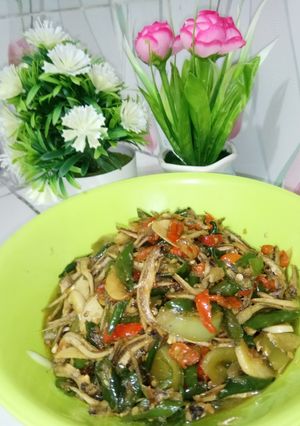 Foto resep Oseng teri cabe ijo