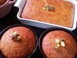 البسبوسة الفردية المشربة بشيربات البرتقال