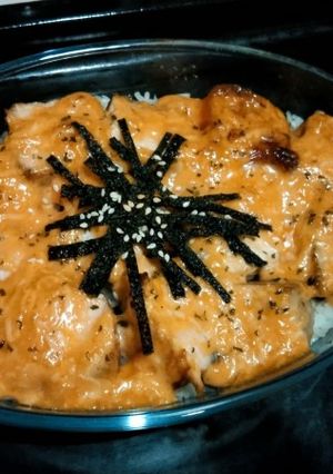 Foto resep Salmon Mentai Baked Rice
