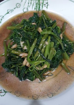 Hình của món Rau muống xào tỏi (cách nêm đơn giản).