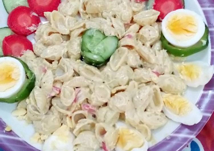 Egg mayo pasta salad