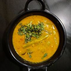 A picture of Chana dal -drumstick Sambhar.