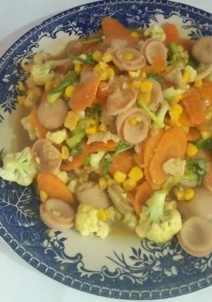Foto resep Sayur capcay isi sosis