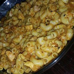 A picture of Achari macaroni #eidkay pakwan.