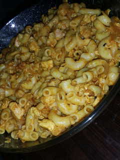 A picture of Achari macaroni #eidkay pakwan.