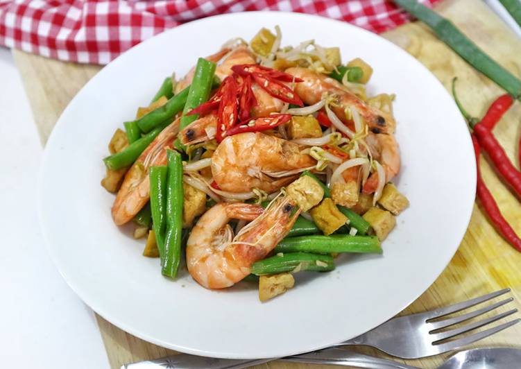 Oseng Udang Buncis Saus Tiram