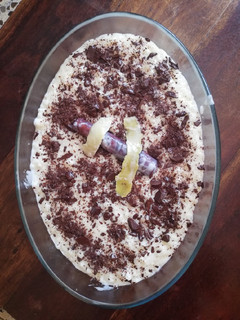 Una foto de Arroz con leche cremoso con toque de chocolate