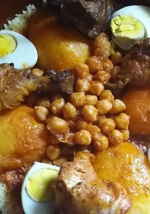 A picture of Barbousha Biskria (Algerian Couscous).